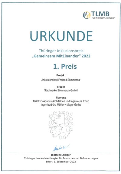 1. Preis Thüringer Inklusionspreis 